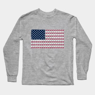 USA Bull Terrier Flag Long Sleeve T-Shirt